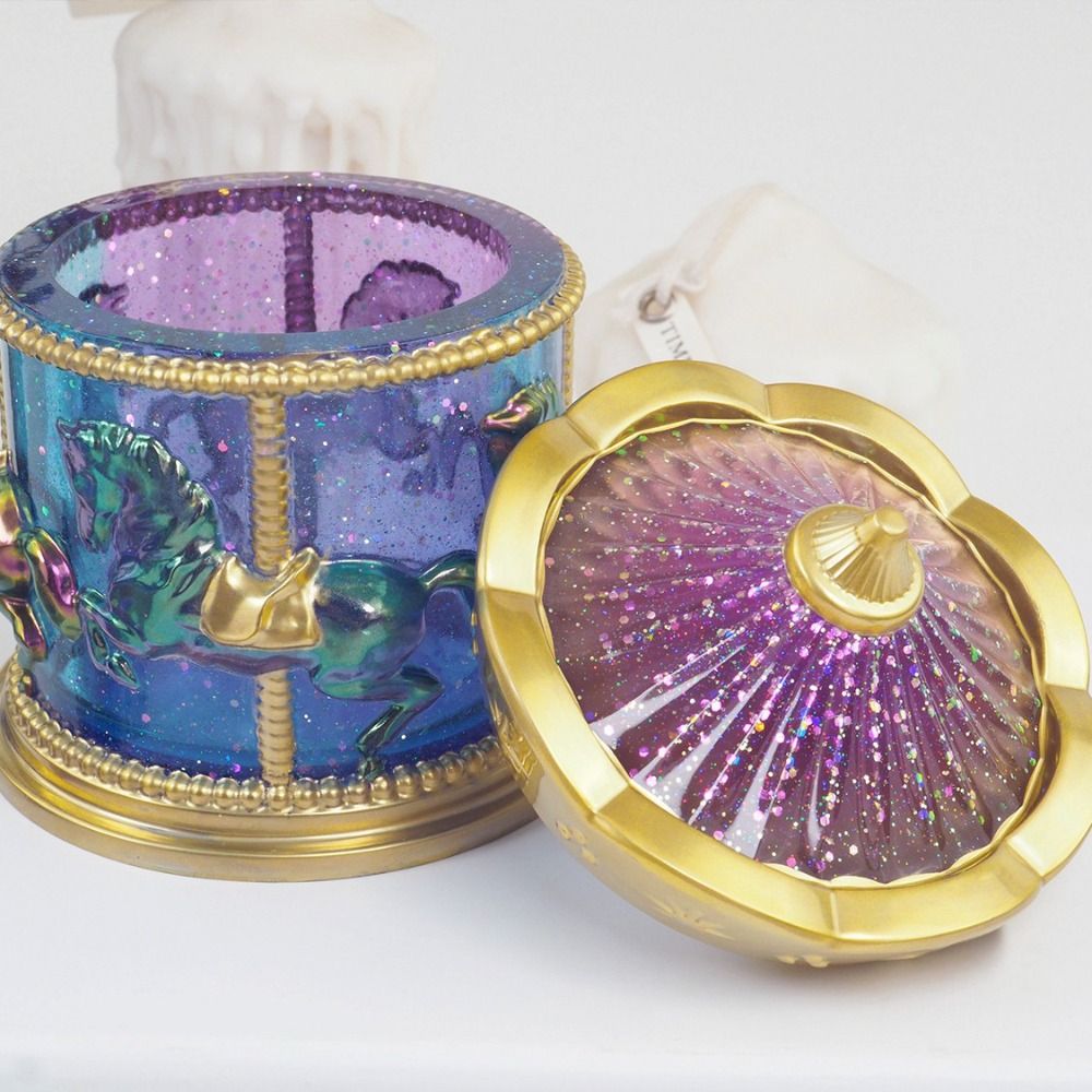 Candle Making Jars With Lids - 蓋付き回転式収納ボックス型DIYモールド、収納ボックス型円筒ジャー型キャンドル容器型キャンドル作り