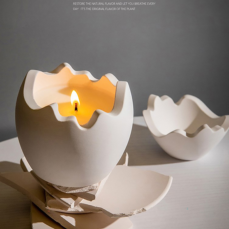 Candle Making Jars With Lids - 卵型キャンドルジャー型収納ボックスシリコンモールド蓋付き卵型キャンドルカップ石膏滴下型クラフト製作型デコレーション
