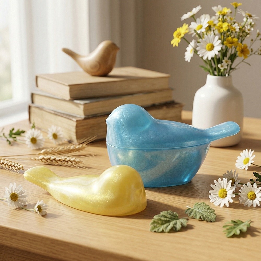 クリエイティブなノンスティック鳥型収納ボックス型、蓋付きソフ - Candle Making Jars With Lids のレビューと価格