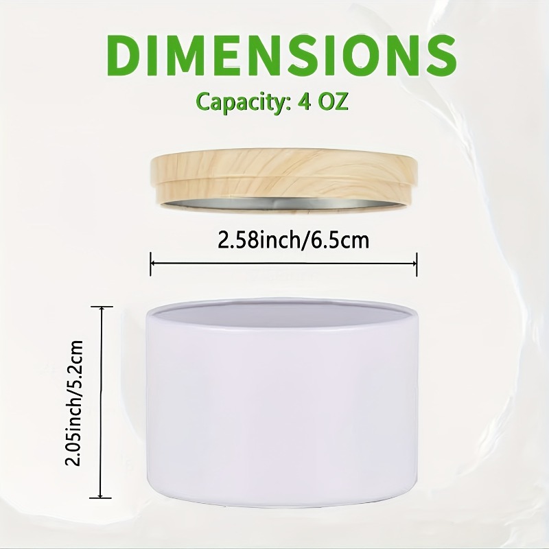 ホワイトメタルキャンドルジャー キャンドル作成ツールセット  - Candle Making Jars With Lids のレビューと価格