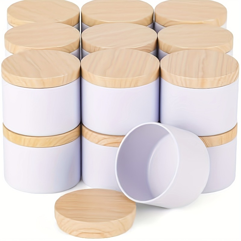 ホワイトメタルキャンドルジャー キャンドル作成ツールセット  - Candle Making Jars With Lids のレビューと価格