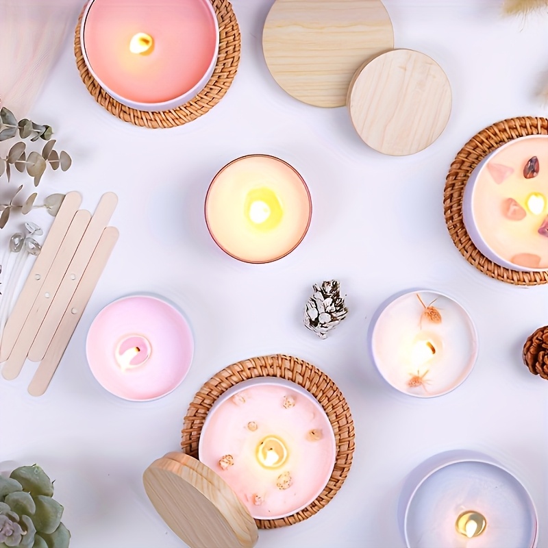 ホワイトメタルキャンドルジャー キャンドル作成ツールセット  - Candle Making Jars With Lids のレビューと価格
