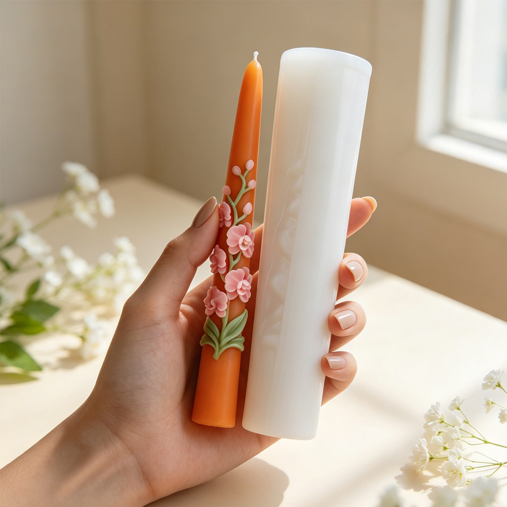 ロングポールフラワーテーパーキャンドルシリコンモールド3Dエ - Candle Making Reno のレビューと価格