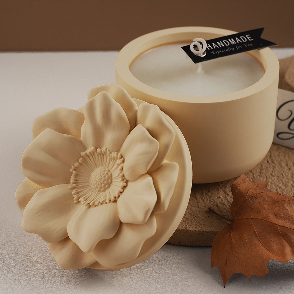 ひまわり収納ボックスシリコンモールドDIY蓋付きキャンドルジ - Candle Making Jars With Lids のレビューと価格