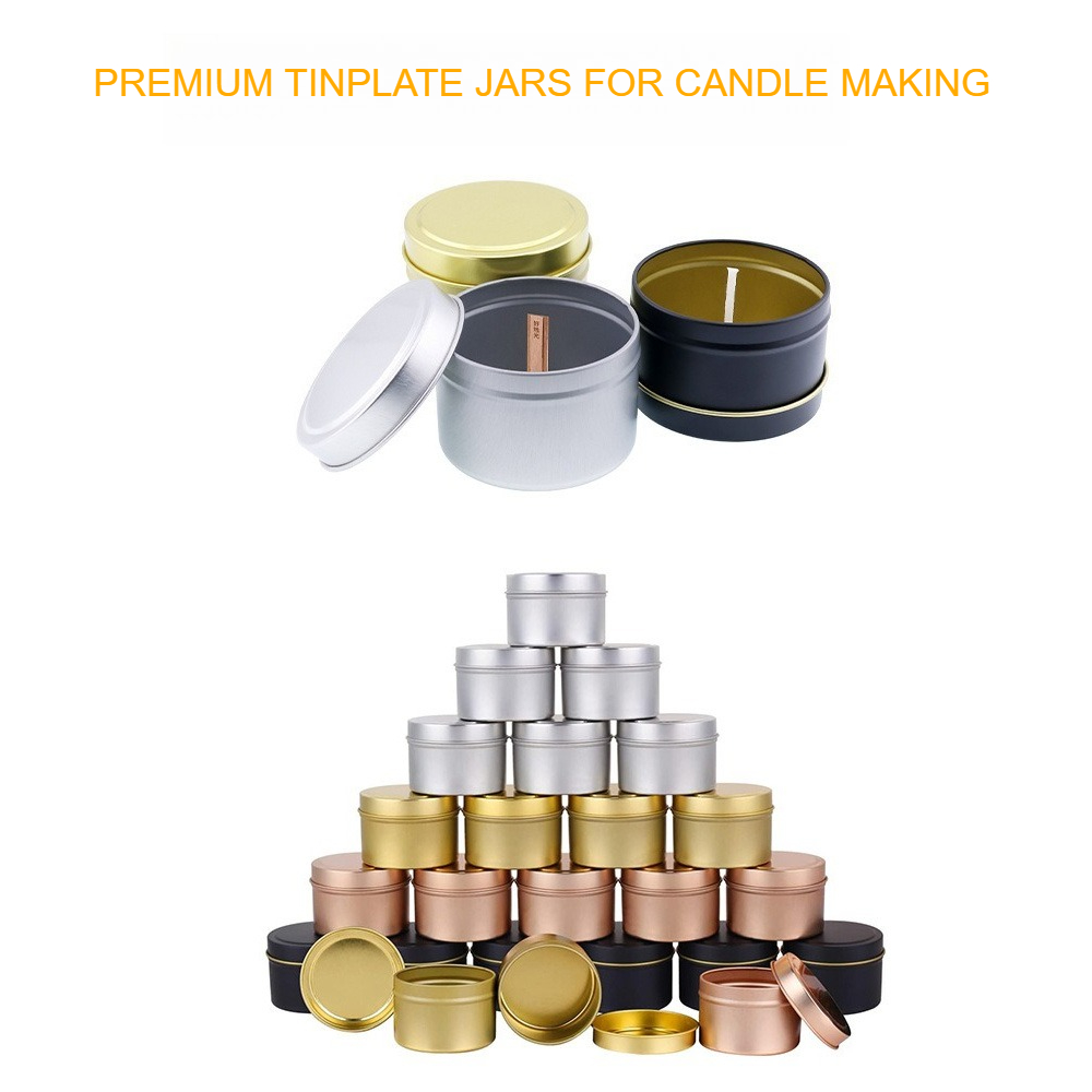 蓋付き丸型アルミキャンドル缶、キャンドル作り用空の金属瓶、化 - Candle Making Jars With Lids のレビューと価格