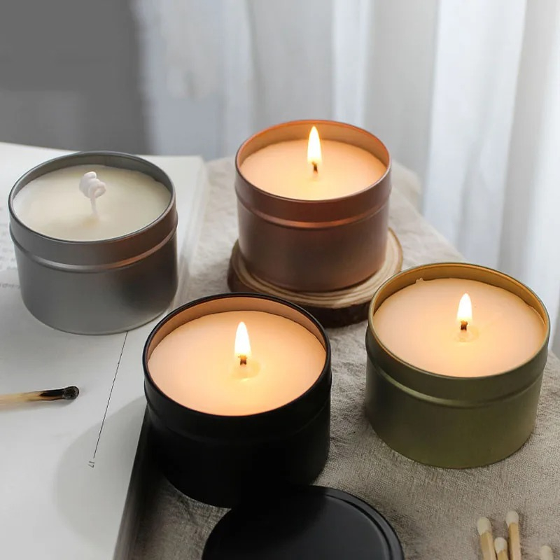 蓋付き丸型アルミキャンドル缶、キャンドル作り用空の金属瓶、化 - Candle Making Jars With Lids のレビューと価格