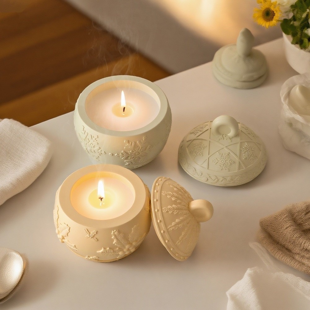 新しいシリコンキャンドルジャー型 3Dレリーフベリーデザイン - Candle Making Jars With Lids のレビューと価格