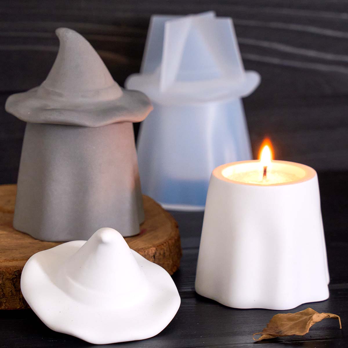 ゴーストウィザードキャンドルジャーシリコンモールドDIY、蓋 - Candle Making Jars With Lids のレビューと価格