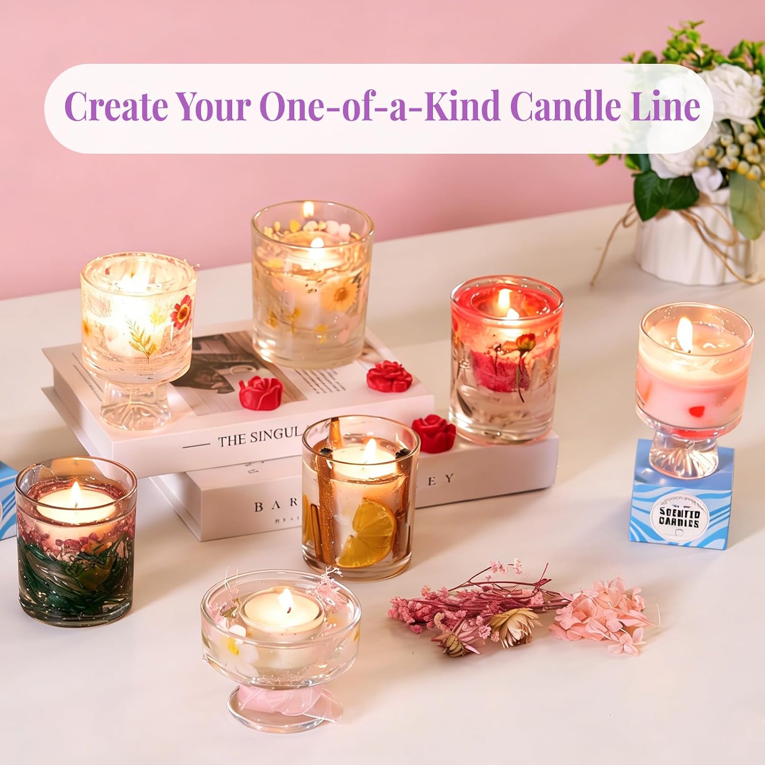 2-in-1大豆＆ゼリーワックスDIYキャンドル作成キット（ - Candle Making Fragrances のレビューと価格